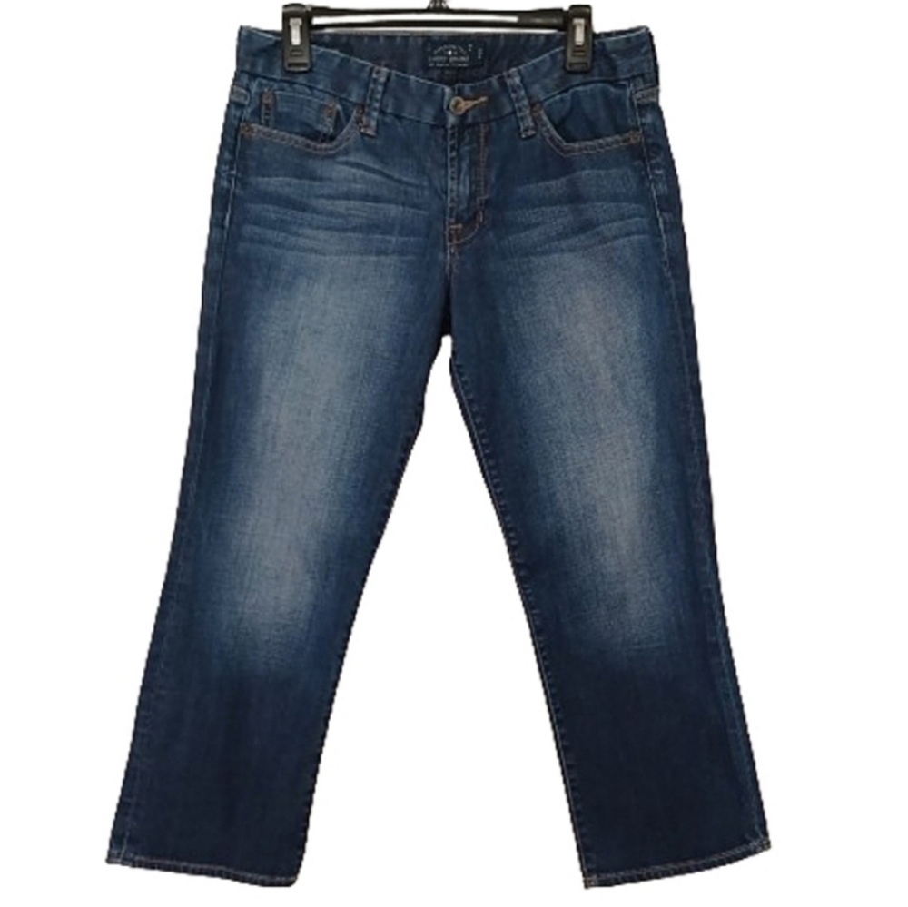 LUCKY BRAND HANDCRAFTED LOS ANGELES Boho Sweet Jean Crop Blue Jeans Pants
